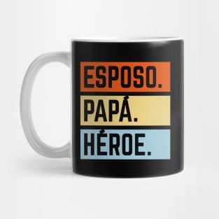 Esposo Papá Héroe (Super Marido / Superhéroe / Black) Mug